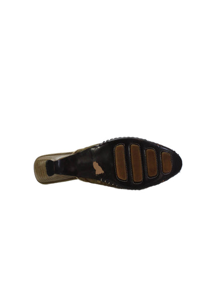 Matisse Womens Beaded Detail Mule Sandals Brown Size 8