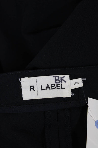 R Label Women Ankle Pants Black Polyester Zip Inseam 26 Size XS