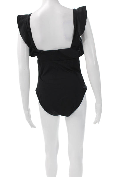Eberjey Women One Piece Swimwear Black Nylon Solid Size L