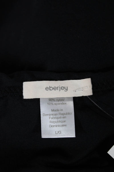Eberjey Women One Piece Swimwear Black Nylon Solid Size L