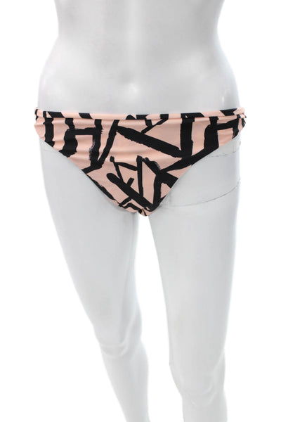 Cami And Jax Womens Bikini Bottoms Pink Geometric Nylon Spandex Size XL