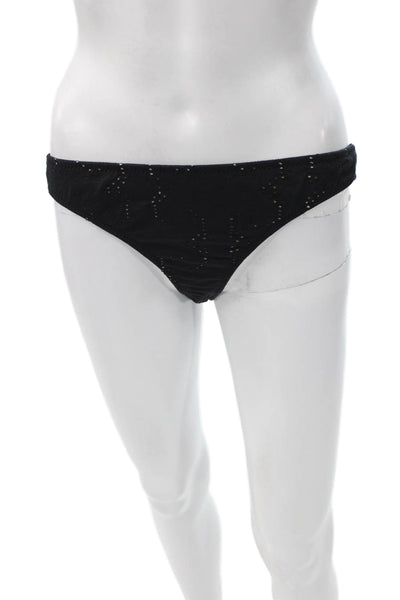 Eberjey Womens Bikini Bottoms Black Nylon Solid Size L