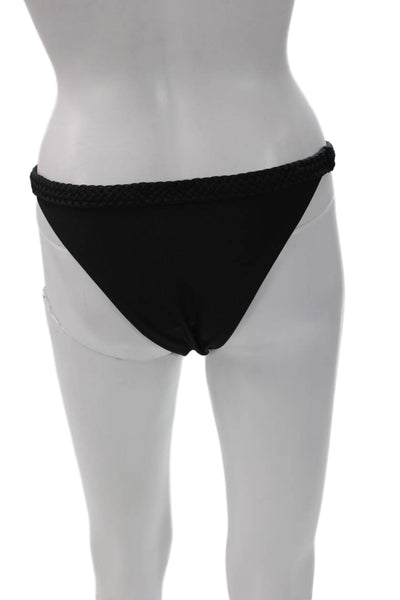Cami And Jax Women Black Solid Bikini Bottoms 80% Nylon 20% Spandex Size L