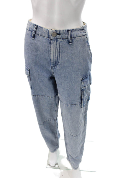 Rag & Bone Womens Straight Jeans Blue Denim High Rise Inseam 30 Size 24