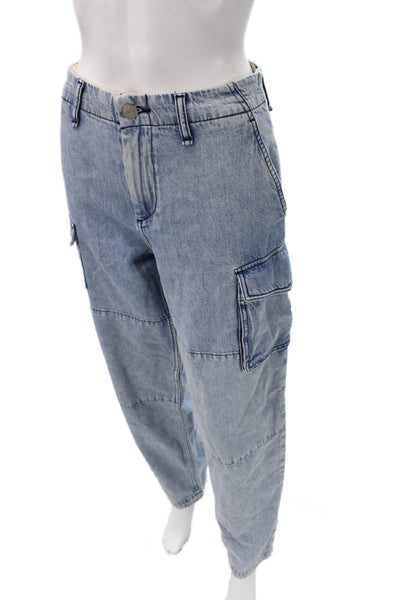 Rag & Bone Womens Straight Jeans Blue Denim High Rise Inseam 30 Size 24