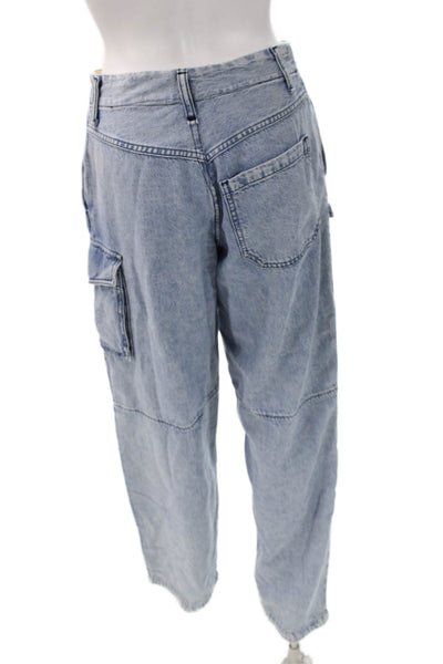 Rag & Bone Womens Straight Jeans Blue Denim High Rise Inseam 30 Size 24