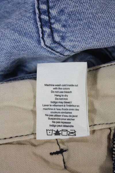 Rag & Bone Womens Straight Jeans Blue Denim High Rise Inseam 30 Size 24