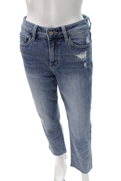 Vervet Women Straight High Rise Blue Denim Jeans Inseam 28 Size 26