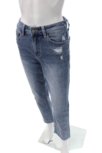 Vervet Women Straight High Rise Blue Denim Jeans Inseam 28 Size 26
