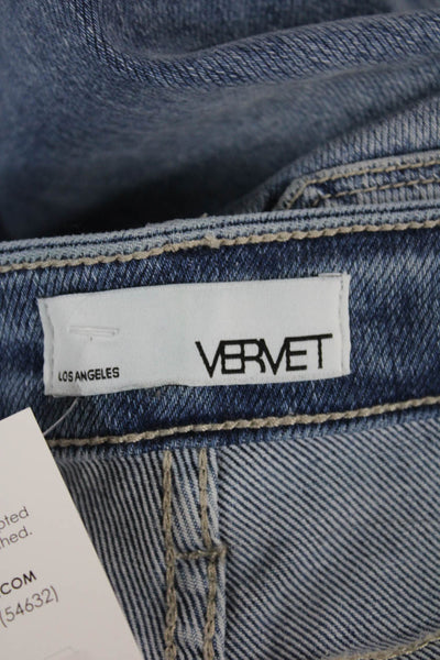Vervet Women Straight High Rise Blue Denim Jeans Inseam 28 Size 26