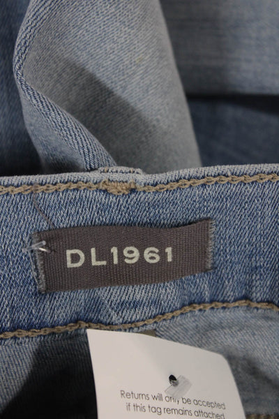 DL1961 Womens Skinny High Rise Jeans Blue Button Cotton Blend Size 26