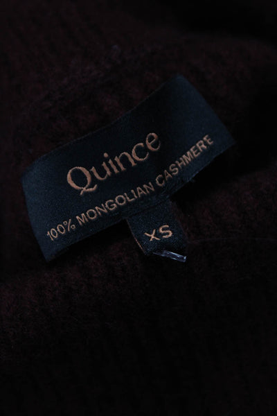 Quince Womens Red 100% Cashmere Turtleneck Pullover Sweater Long Sleeve Size XS