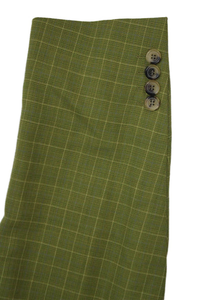Rene Lezard Mens Green Check Wool Blazer Size 42