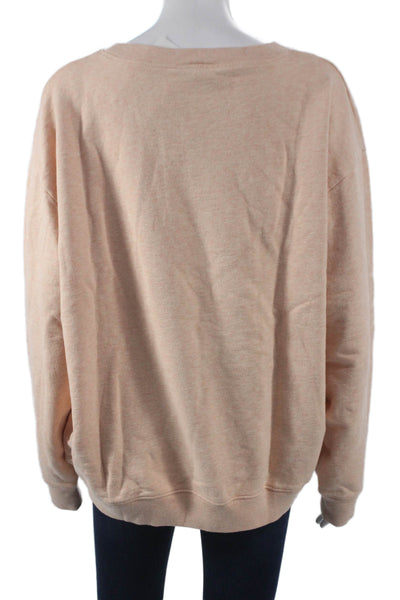 J Crew Womens Beige Cotton Nautical Pullover Sweatshirt Size XL