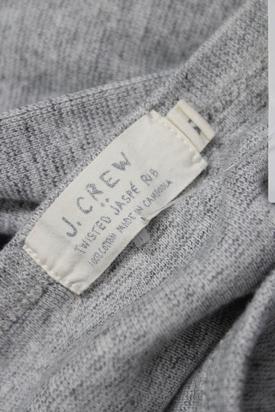 J Crew Womens Basic Gray 100% Cotton Crew Neck Long Sleeve T-Shirt Size XL