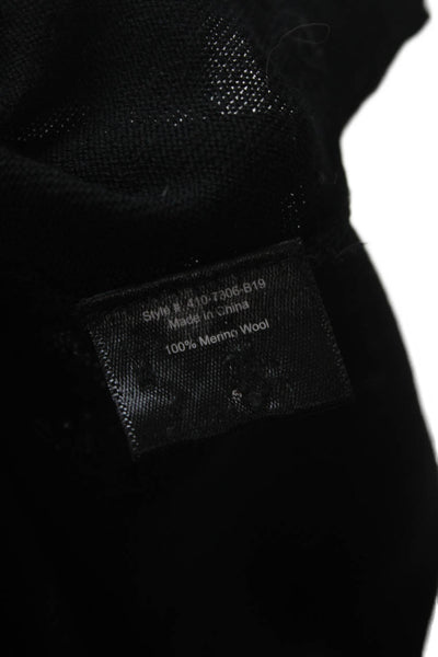 Jenni Kayne Womens Black Merino Wool Sleeveless Tank Crew Neck Basic Size S