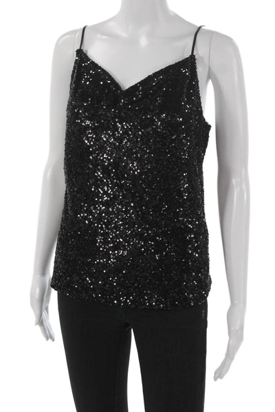 Generation Love Womens Black Cowl Neck Camisole Polyester Sleeveless Size S