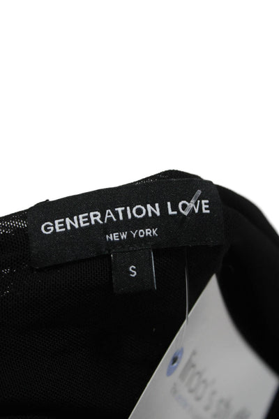 Generation Love Womens Black Cowl Neck Camisole Polyester Sleeveless Size S