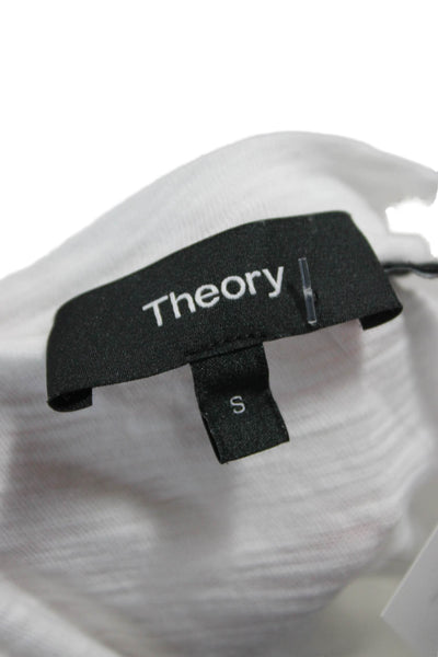 Theory Womens Basic 100% Cotton Crew Neck Short Sleeve T-Shirt Size S