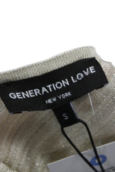 Generation Love Womens Basic Ivory V-Neck Tank Size S