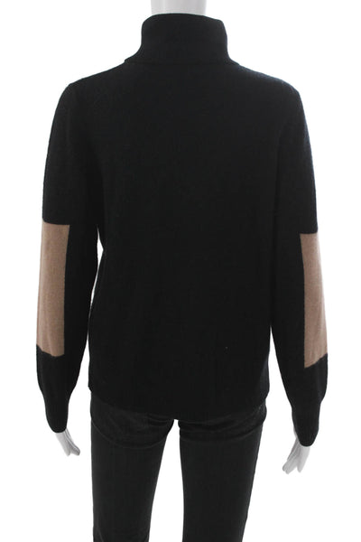 C by Bloomingdales Women Cashmere Turtleneck Pullover Black Long Sleeve Size S