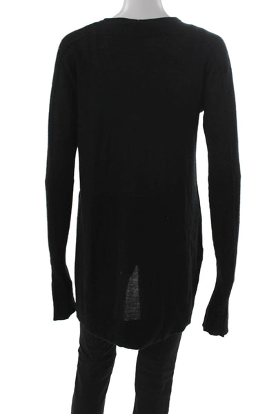 Urban Zen Womens Black Pullover Cashmere Silk Sweater Longsleeve Size M