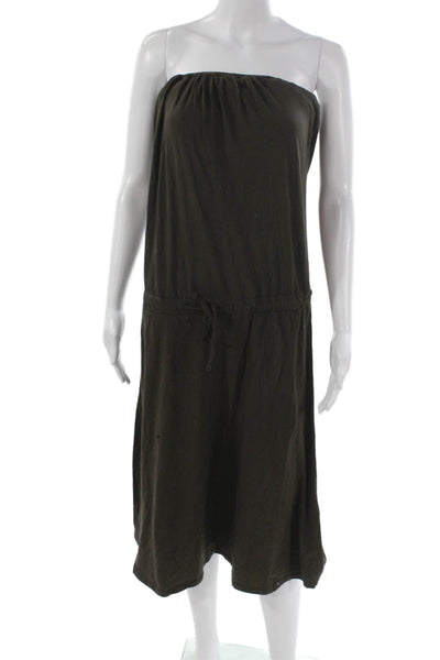 Standard James Perse Women Off Shoulder Sundress Brown Long Sleeveless Size 3