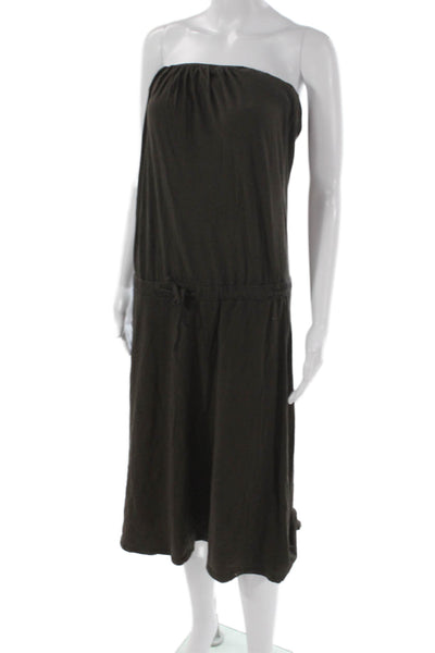 Standard James Perse Women Off Shoulder Sundress Brown Long Sleeveless Size 3