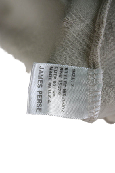 Standard James Perse Women Blouson Off the Shoulder Dress Beige Supima Size 3