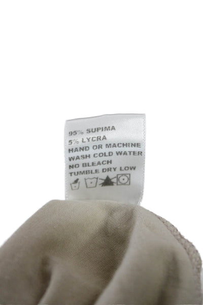 Standard James Perse Women Blouson Off the Shoulder Dress Beige Supima Size 3