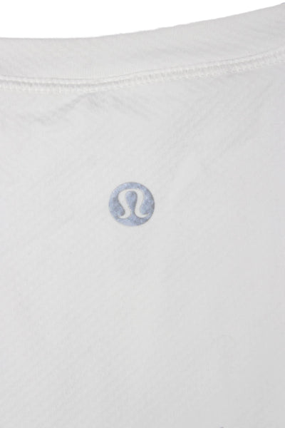 Lululemon Women White Nylon Pullover T-Shirt Short Sleeve Round Neck Size 8