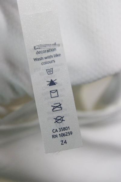 Lululemon Women White Nylon Pullover T-Shirt Short Sleeve Round Neck Size 8