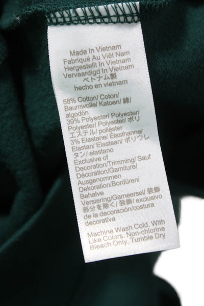 J Crew Womens Basic Green Crewneck Pullover Sweatshirt Long Sleeve Size XS