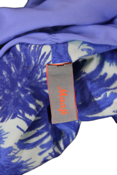 Maaji Womens Colorblock Blue Polyester Bikini Beach Size L