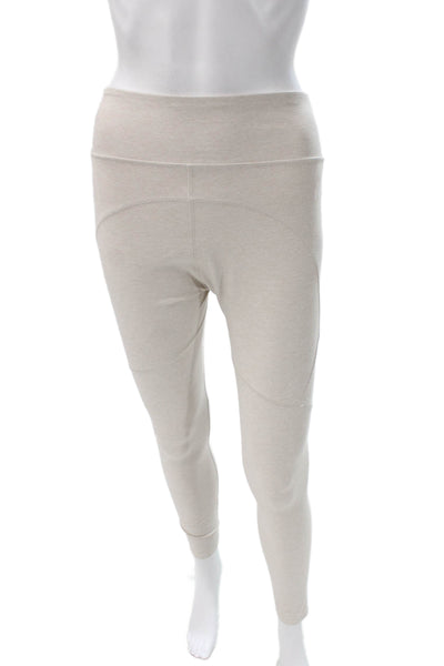 Outdoor Voices Womens Compression Leggings Beige Polyester Spandex Size S