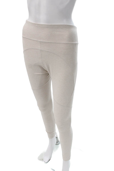 Outdoor Voices Womens Compression Leggings Beige Polyester Spandex Size S