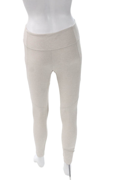 Outdoor Voices Womens Compression Leggings Beige Polyester Spandex Size S