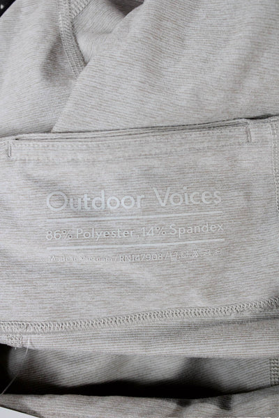 Outdoor Voices Womens Compression Leggings Beige Polyester Spandex Size S