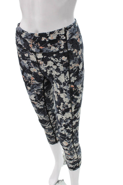 Lululemon Womens Multicolor Floral Capri Leggings Polyester Size 4