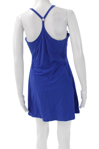 Outdoor Voices Women Mini Scoop Neck Sleeveless Blue Dress Size S