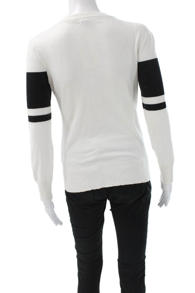 Antonio Melani Womens Pullover Striped Viscose Crew Neck Long Sleeve Size S