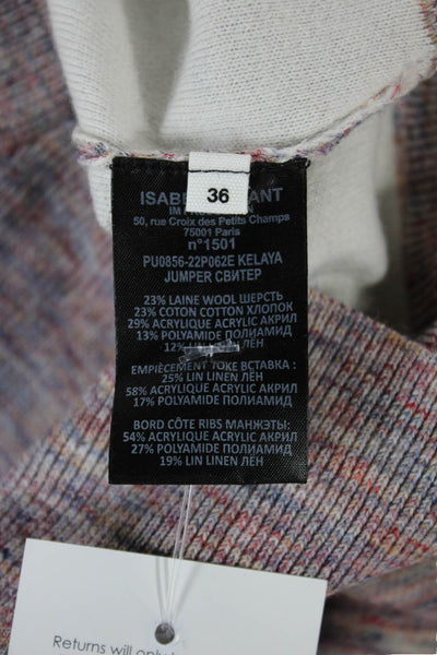 Isabel Marant Etoile Women Multicolor Wool Pullover Size 36