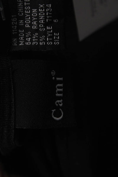 Cami Womens Trumpet Skirt Black Zip Long Size 6