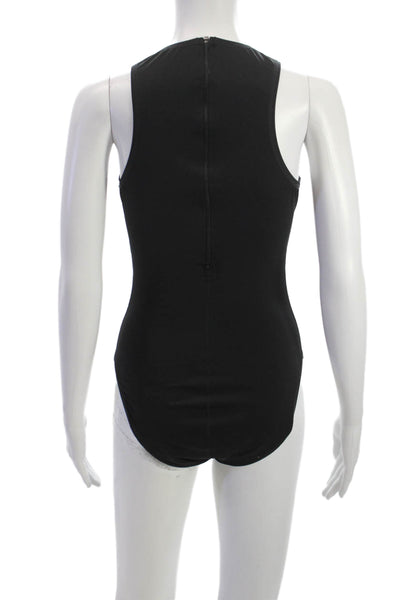 Speedo Women One Piece Swimsuit Black Athletic Polyester Size 12