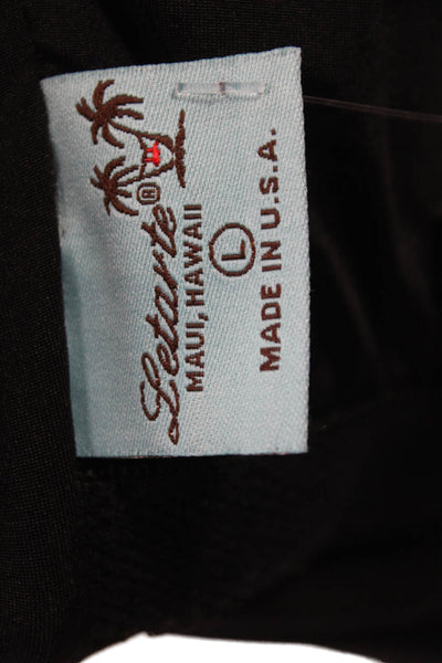 Letarte Womens Swimwear Black Solid One Piece Size L