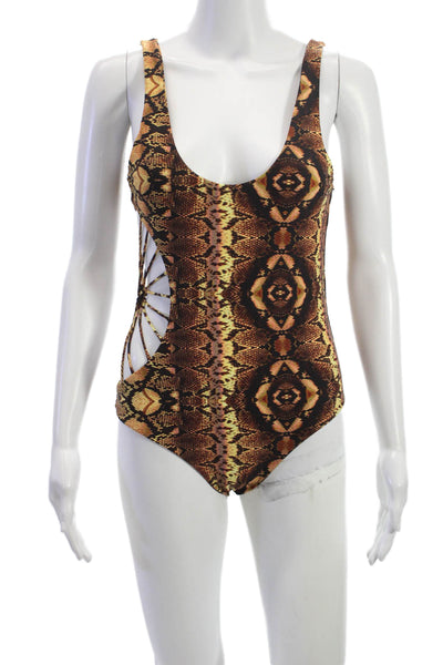 Cami And Jax Womens Animal Print Swimwear One Piece Multicolor Size L