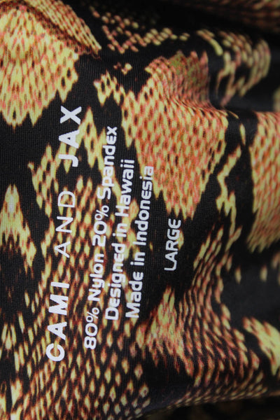 Cami And Jax Womens Animal Print Swimwear One Piece Multicolor Size L
