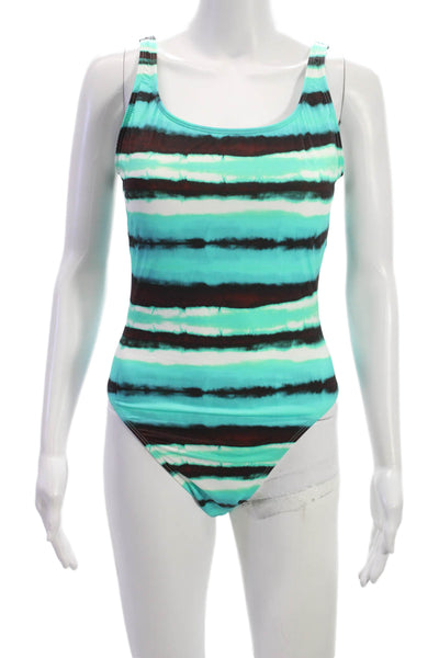 Letarte Women Striped Multicolor One Piece Swimwear Beach Size L