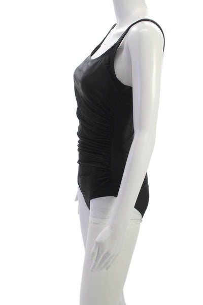 Speedo Women Swimwear One Piece Black Nylon Solid Size 8