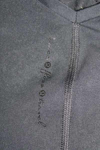 Lululemon Womens Bodysuit Black V-Neck Sleeveless Nylon Swimwear Size 10